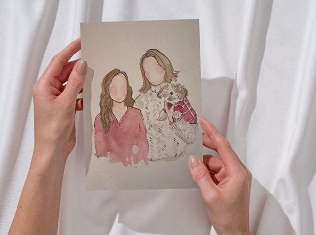 Custom Watercolor Family Portrait