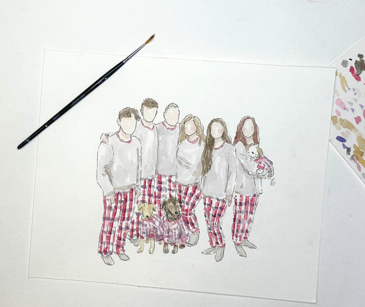 Custom Watercolor Family Portrait